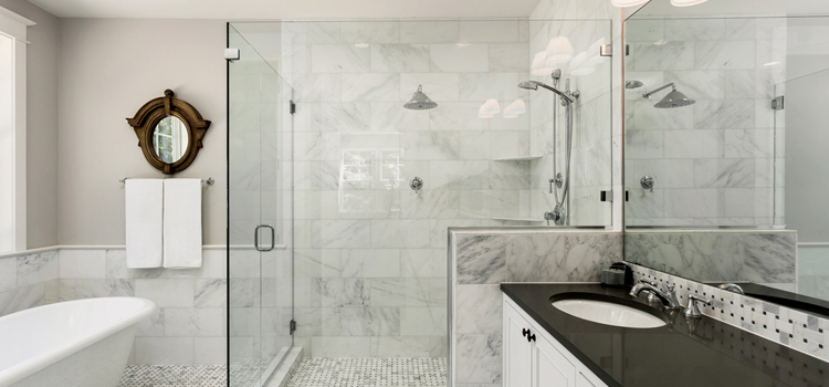 bathroom shower door installation in Boca Raton